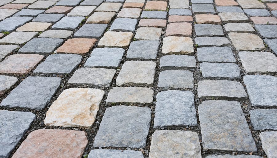 Permeable natural stone driveway for improved stormwater management