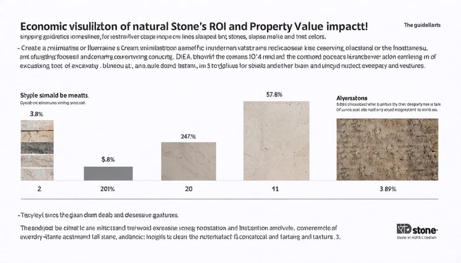 Chart comparing long-term economic benefits of natural stone versus alternative materials