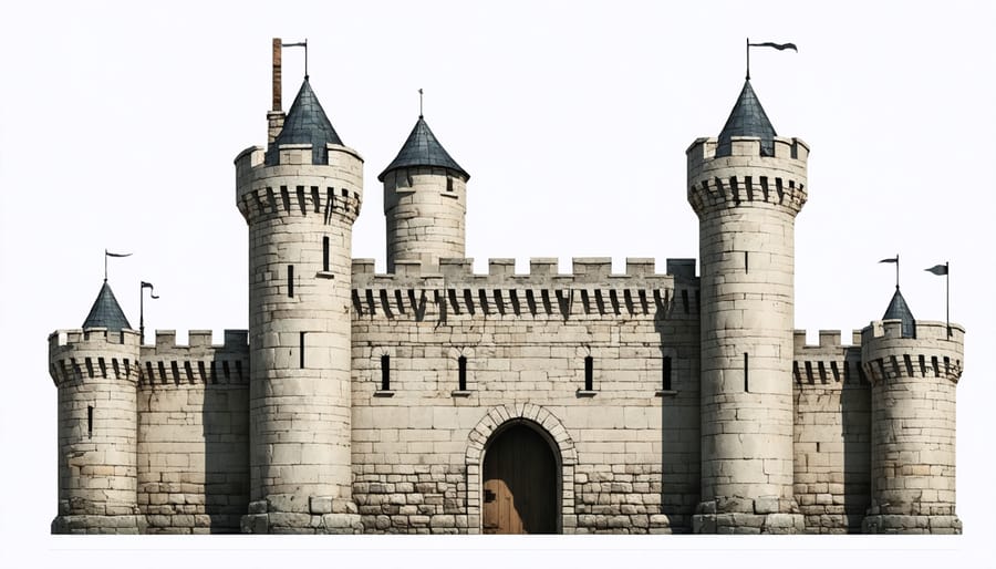 AR visualization of medieval castle construction techniques and masonry methods