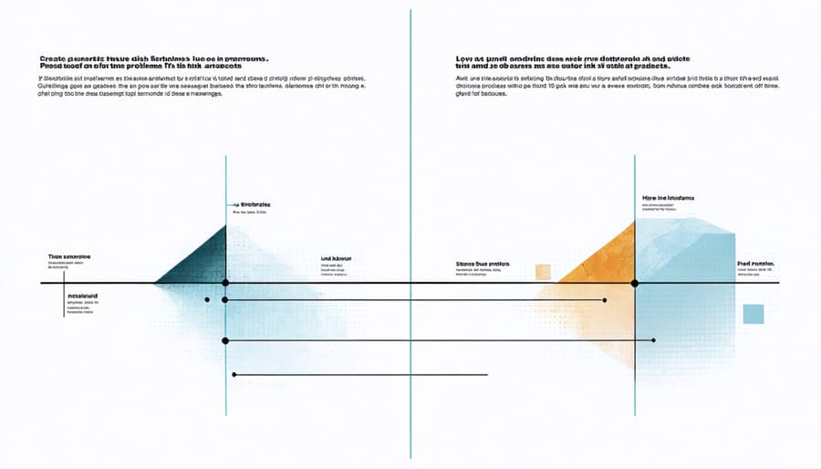 Visual comparison between potential risks and active issues in stone construction projects