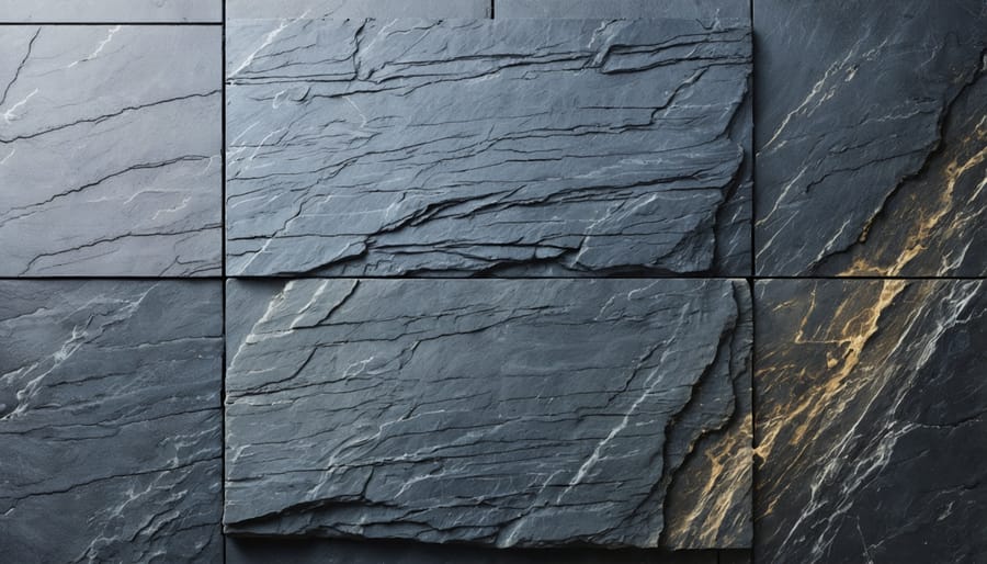 Various types of stains on living stone surfaces with before and after treatment results