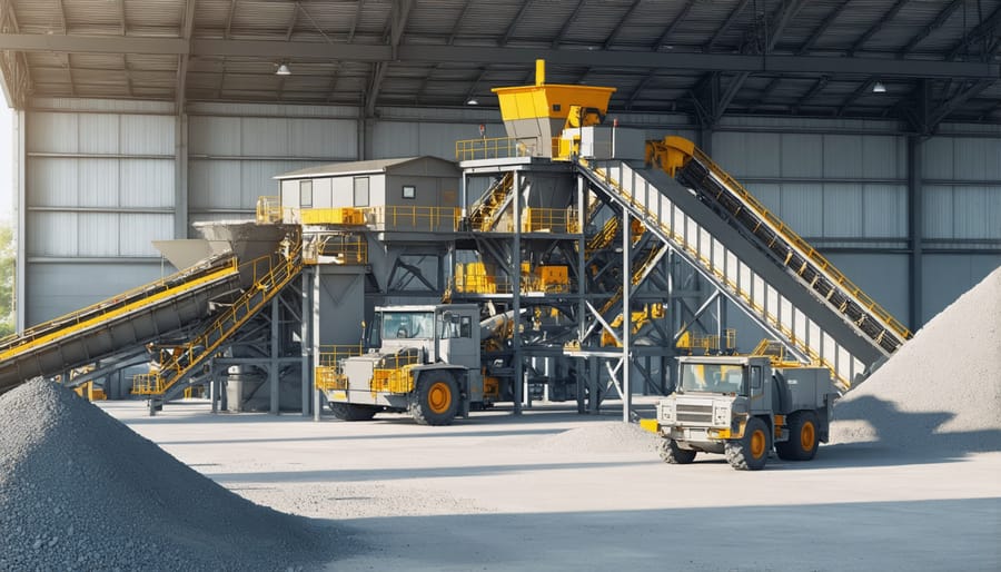Industrial stone recycling equipment processing waste stone materials