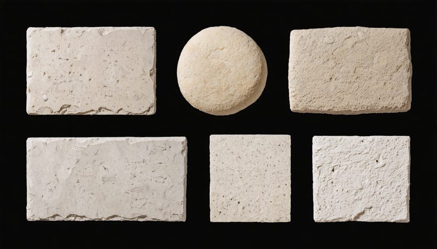 Collection of different baking stones including cordierite, ceramic, and natural stone varieties in various sizes