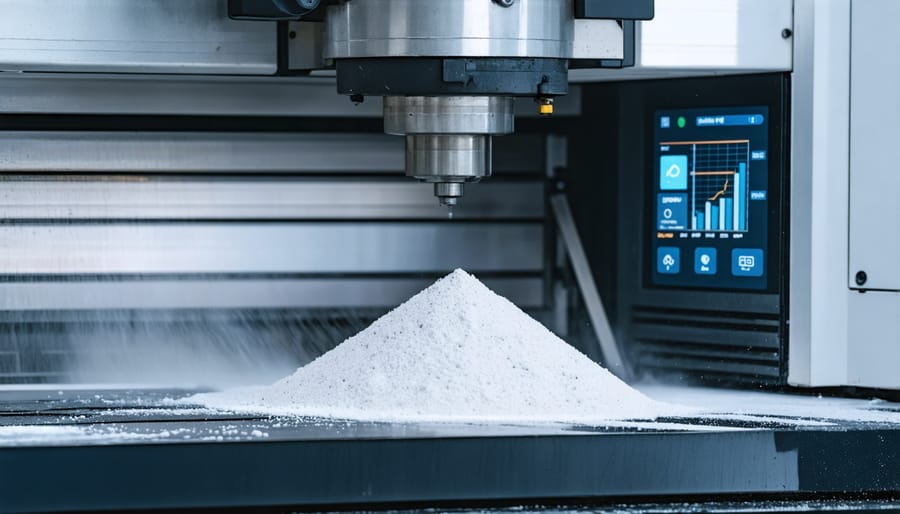 Modern CNC stone cutting equipment with digital energy efficiency display