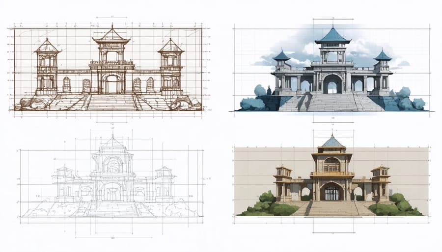 Side-by-side comparison of traditional manual stone design methods and modern generative design software output