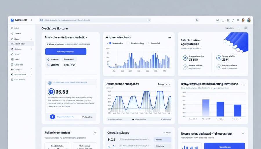 Machine learning dashboard displaying stone condition metrics, alerts, and maintenance predictions