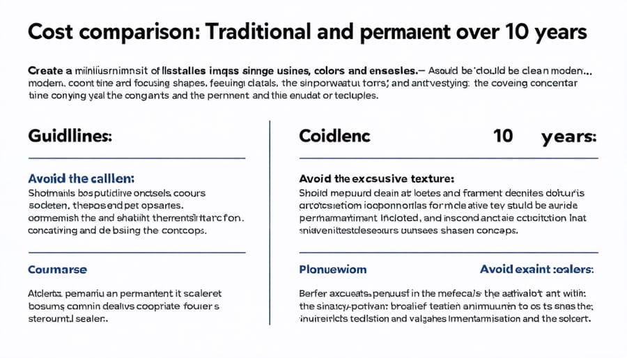 Cost analysis chart comparing traditional vs permanent marble sealer expenses over time