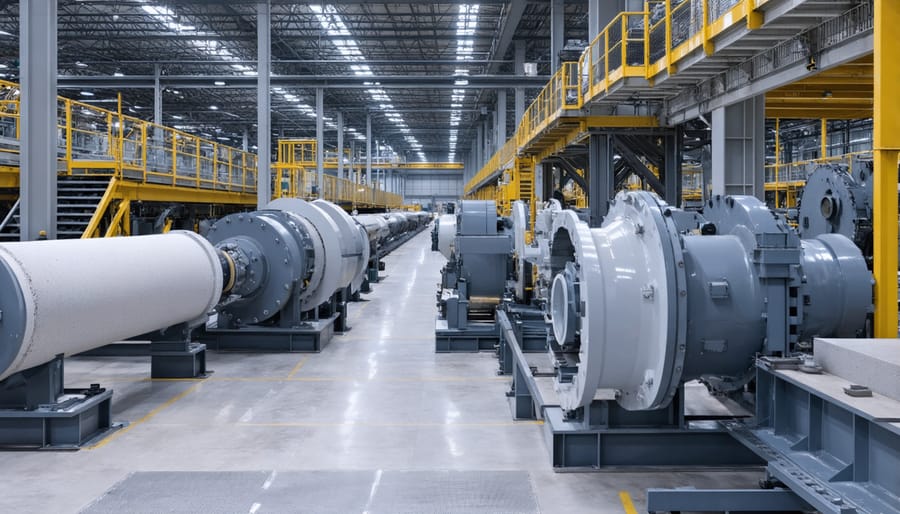 Overview of automated stone manufacturing facility with multiple sensor systems