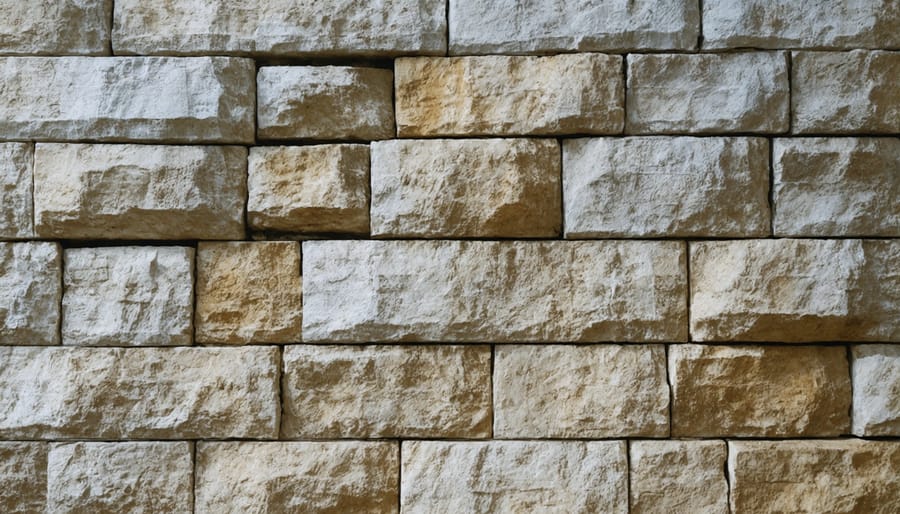 Conservation specialist using 3D laser scanner to document historic stone building facade