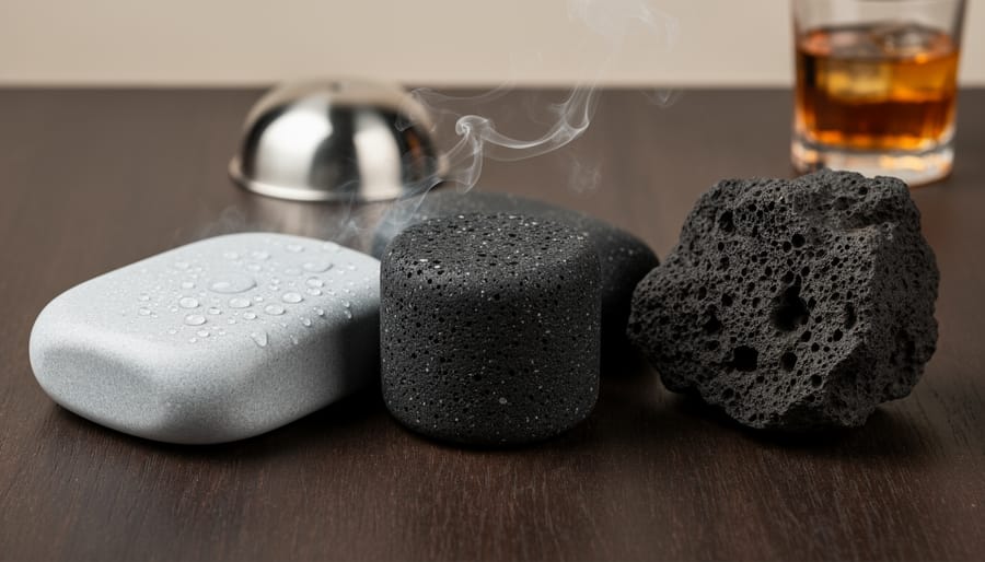 Comparison of soapstone and lava stone slabs for smoke infusion applications