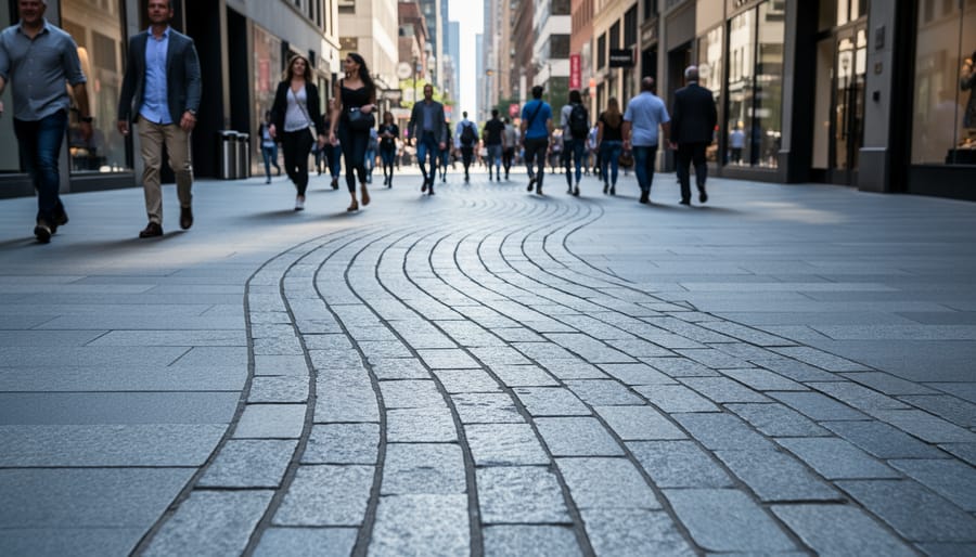 Bluestone pathway in a modern urban courtyard garden